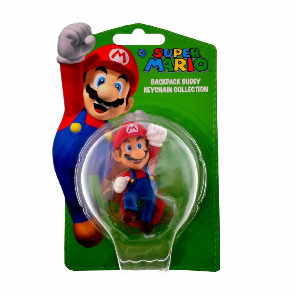 Super Mario Bros Rucksack Buddy Mini Mario Schlüsselanhänger Figur - Difuzed NIF700 - (Small Accessories / 3D Schlüsselanhänger)